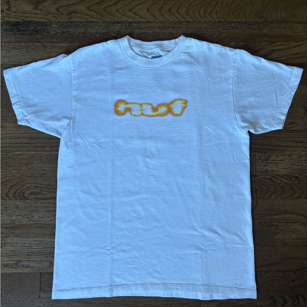 HUF White Tee with Yellow Graphic